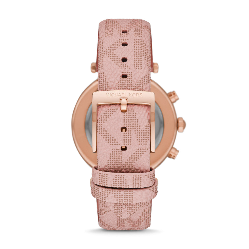 Michael Kors Parker Chronograph White Dial Pink Leather Strap Watch For Women - MK6935 Buy Now By Michael Kors