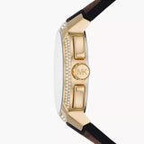 Michael Kors Sidney Multifunction White Dial Brown Leather Strap Watch For Women - MK6948 Buy Now By Michael Kors