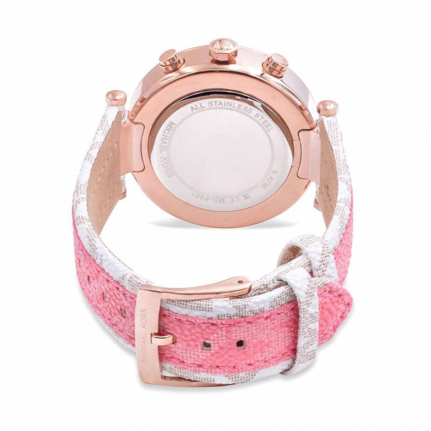 Michael Kors Parker Chronograph White Dial Two Tone Leather Strap Watch For Women - MK6951 Buy Now By Michael Kors