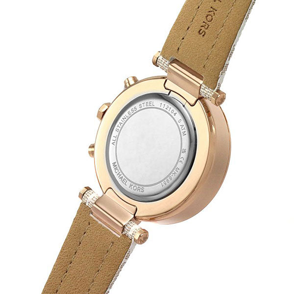 Michael Kors Parker Chronograph White Dial Two Tone Leather Strap Watch For Women - MK6951 Buy Now By Michael Kors