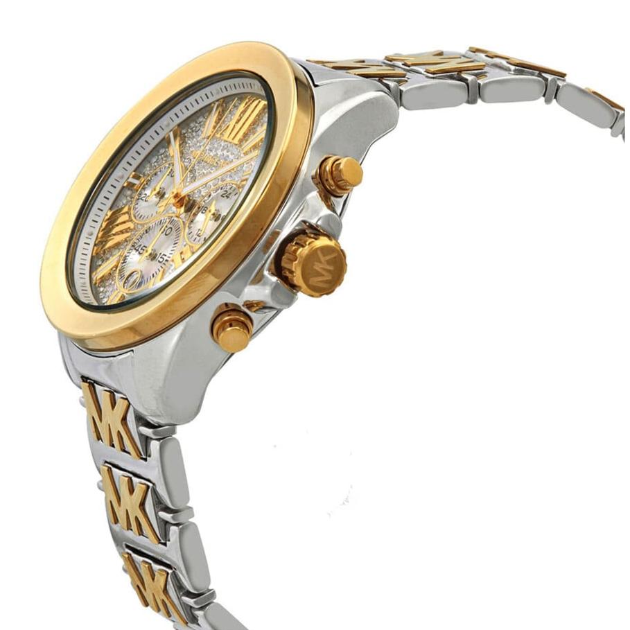 Michael Kors Wren Chronograph Crystals Silver Two Tone Steel Strap Watch for Women - MK6953 Buy Now By Michael Kors