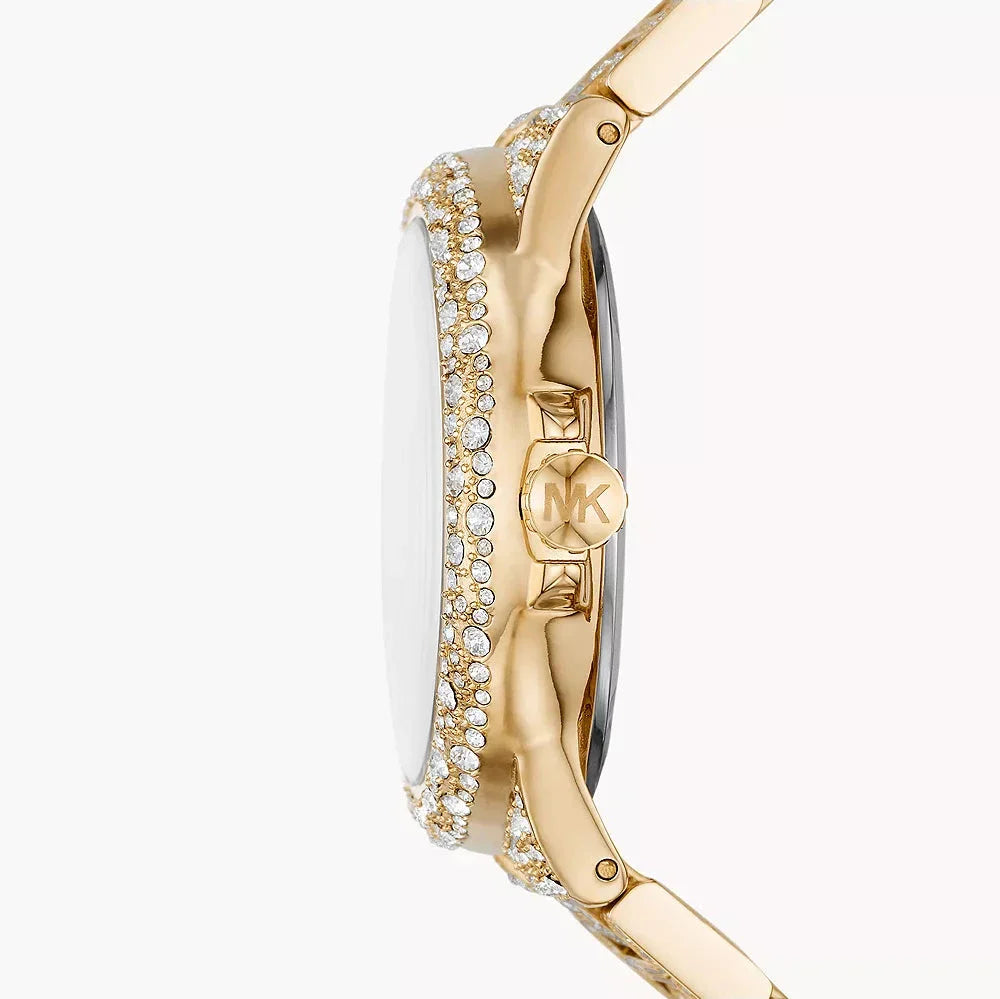 Michael Kors Camille Pavé Crystals Gold Dial Gold Steel Strap Watch for Women - MK6958 Buy Now By Michael Kors