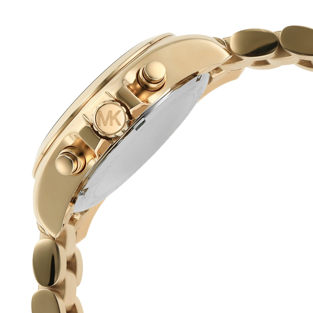 Michael Kors Bradshaw Chronograph Black Dial Gold Steel Strap Watch For Women - MK6959 Buy Now By Michael Kors