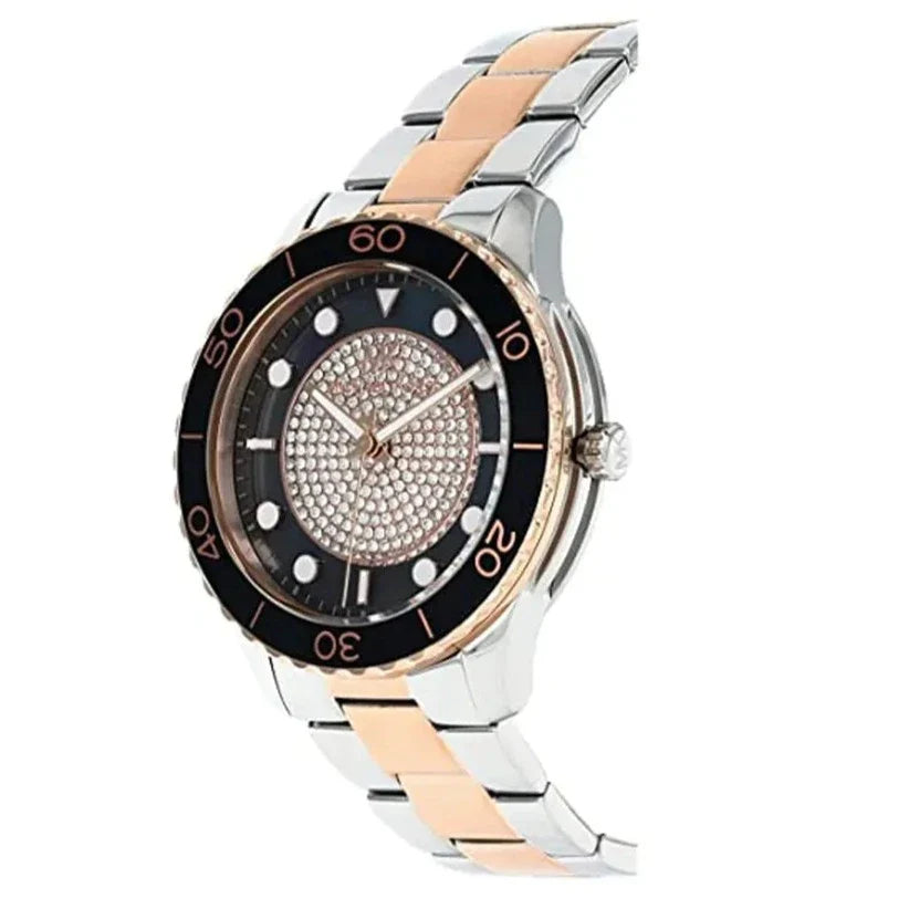 Michael Kors Runway Quartz Black Dial Two Tone Steel Strap Watch For Women - MK6960 Buy Now By Michael Kors