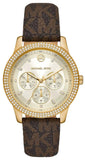 Michael Kors Tibby Multifunction Gold Dial Brown Leather Strap Watch For Women - MK6966 Buy Now By Michael Kors