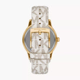 Michael Kors Tibby Multifunction Silver Dial White Leather Strap Watch For Women - MK6967 Buy Now By Michael Kors