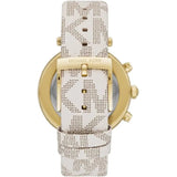 Michael Kors Tibby Multifunction Silver Dial White Leather Strap Watch For Women - MK6967 Buy Now By Michael Kors