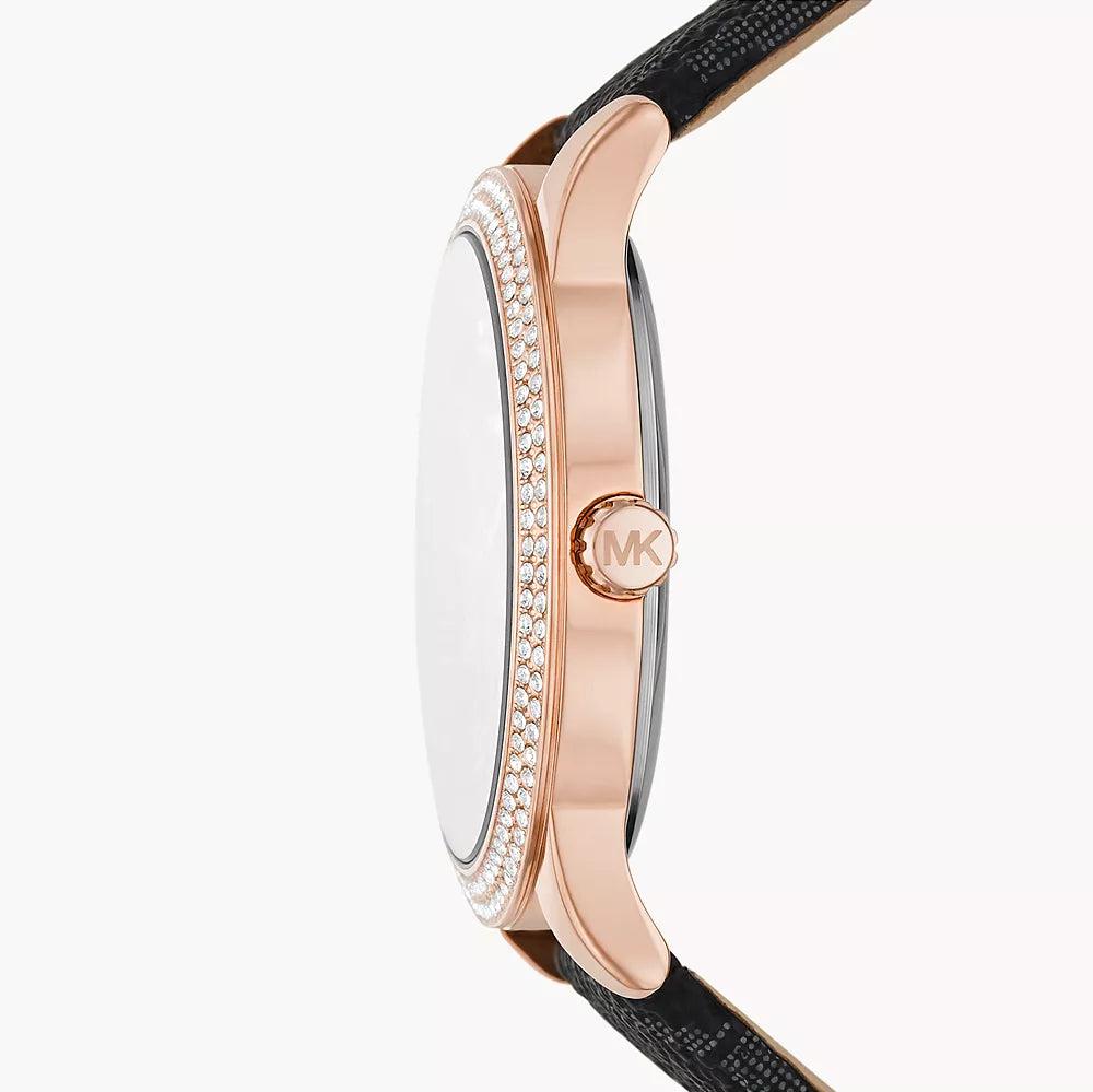 Michael Kors Tibby Multifunction Black Dial Black Leather Strap Watch For Women - MK6968 Buy Now By Michael Kors