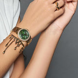 Michael Kors Camille Multifunction Green Dial Gold Steel Strap Watch For Women - MK6981 Buy Now By Michael Kors