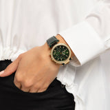 Michael Kors Parker Chronograph Green Dial Green Leather Strap Watch For Women - MK6985 Buy Now By Michael Kors