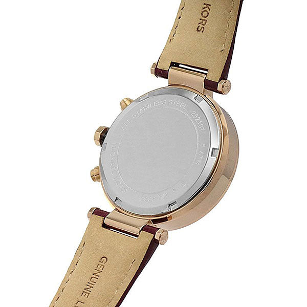 Michael Kors Parker Chronograph Red Dial Red Leather Strap Watch For Women - MK6986 Buy Now By Michael Kors