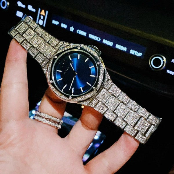 Michael Kors Lennox Three Hand Blue Dial Silver Steel Strap Watch For Women - MK6990 Buy Now By Michael Kors