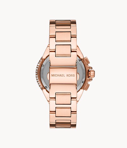 Michael Kors Layton Rose Gold Dial Rose Gold Steel Strap Watch for Women - MK6395 Buy Now By Michael Kors