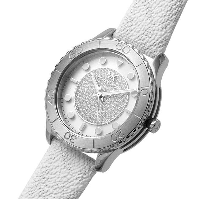 Michael Kors Runway Three Hand White Dial White Leather Strap Watch For Women - MK6998 Buy Now By Michael Kors