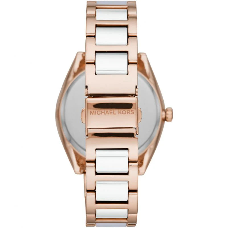 Michael Kors Janelle Three Hand Rose Gold Dial Two Tone Steel Strap Watch For Women - MK7134 Buy Now By Michael Kors