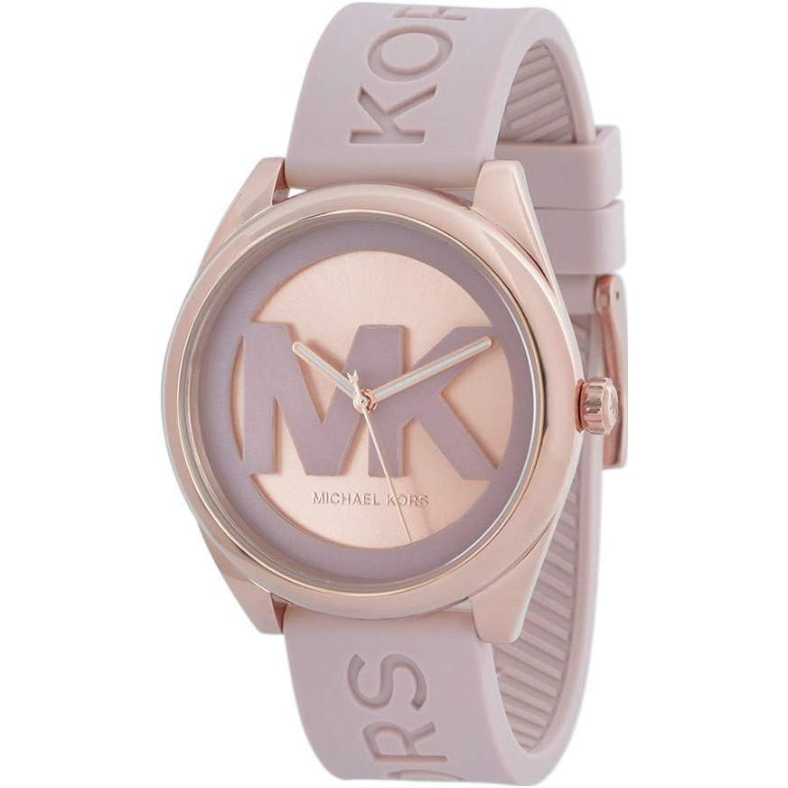 Michael Kors Janelle Three Hand Rose Gold Dial Pink Rubber Strap Watch For Women - MK7139 Buy Now By Michael Kors