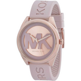 Michael Kors Janelle Three Hand Rose Gold Dial Pink Rubber Strap Watch For Women - MK7139 Buy Now By Michael Kors