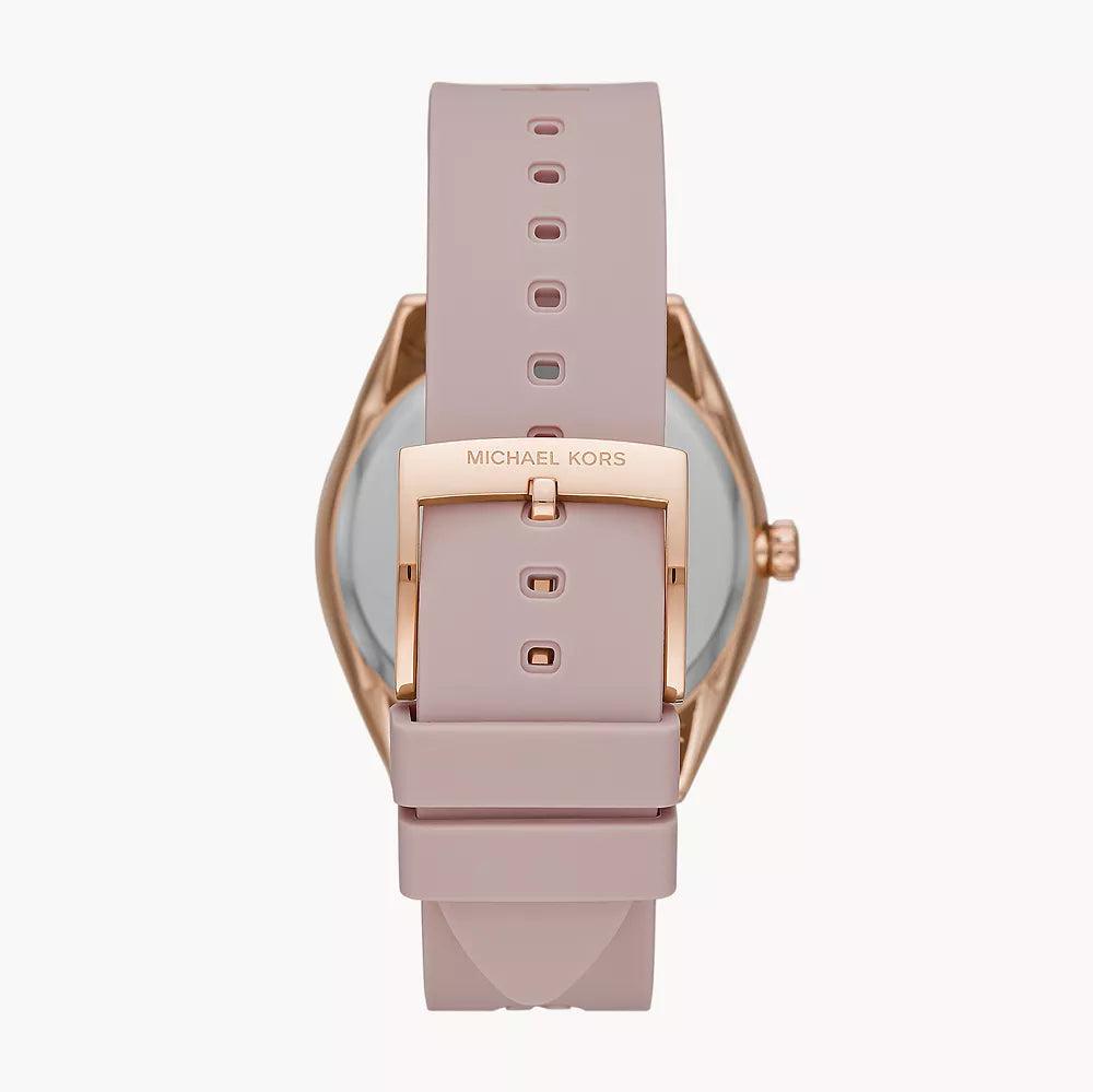 Michael Kors Janelle Three Hand Rose Gold Dial Pink Rubber Strap Watch For Women - MK7139 Buy Now By Michael Kors