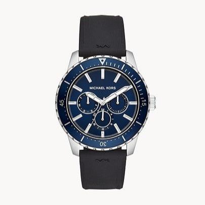 Michael Kors Cunningham Multifunction Blue Dial Black Rubber Strap Watch For Men - MK7160 Buy Now By Michael Kors