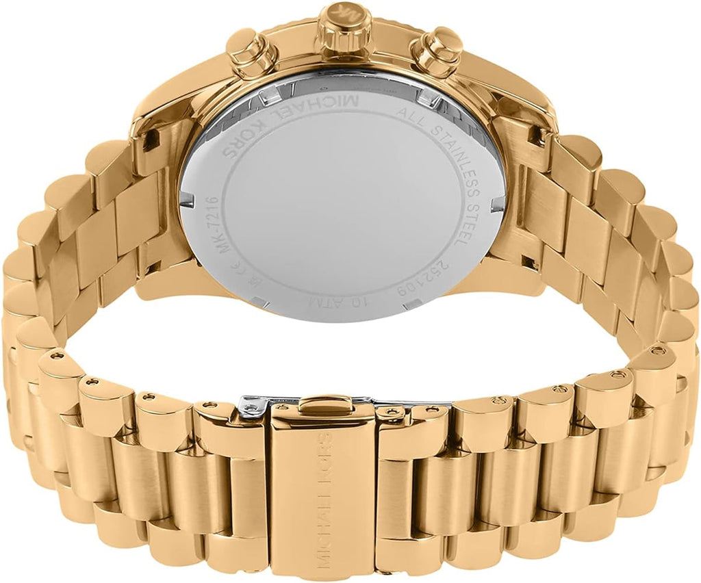 Michael Kors Lexington Chronograph Blue Dial Gold Steel Strap Watch For Women - MK7216 Buy Now By Michael Kors