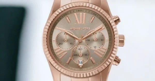 Michael Kors Lexington Chronograph Grey Dial Rose Gold Steel Strap Watch For Women - MK7217 Buy Now By Michael Kors