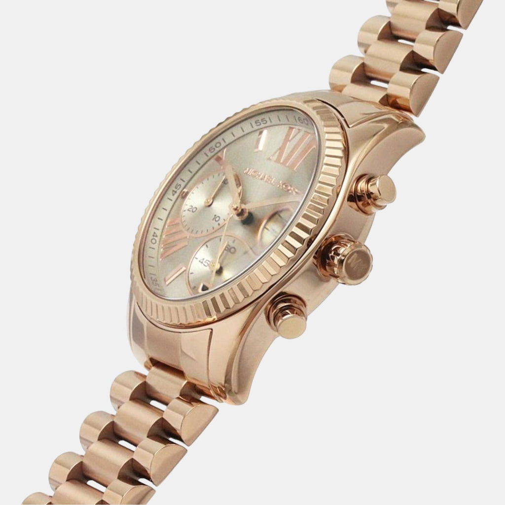 Michael Kors Lexington Chronograph Grey Dial Rose Gold Steel Strap Watch For Women - MK7217 Buy Now By Michael Kors