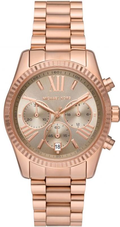 Michael Kors Lexington Chronograph Grey Dial Rose Gold Steel Strap Watch For Women - MK7217 Buy Now By Michael Kors