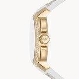 Michael Kors Jessa Multifunction Gold Dial White Leather Strap Watch For Women - MK7204 Buy Now By Michael Kors