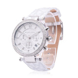 Michael Kors Parker Chronograph White Dial White Leather Strap Watch For Women - MK7226 Buy Now By Michael Kors