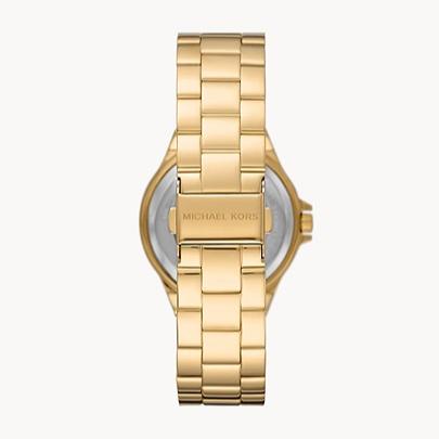 Michael Kors Lennox Three Hand Gold Dial Gold Steel Strap Watch For Women - MK7229 Buy Now By Michael Kors