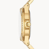 Michael Kors Lennox Three Hand Gold Dial Gold Steel Strap Watch For Women - MK7229 Buy Now By Michael Kors