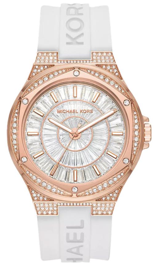Michael Kors Lennox Three-Hand Crystals Dial White Silicone Strap Watch For Women - MK7248 Buy Now By Michael Kors