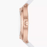 Michael Kors Lennox Three-Hand Crystals Dial White Silicone Strap Watch For Women - MK7248 Buy Now By Michael Kors