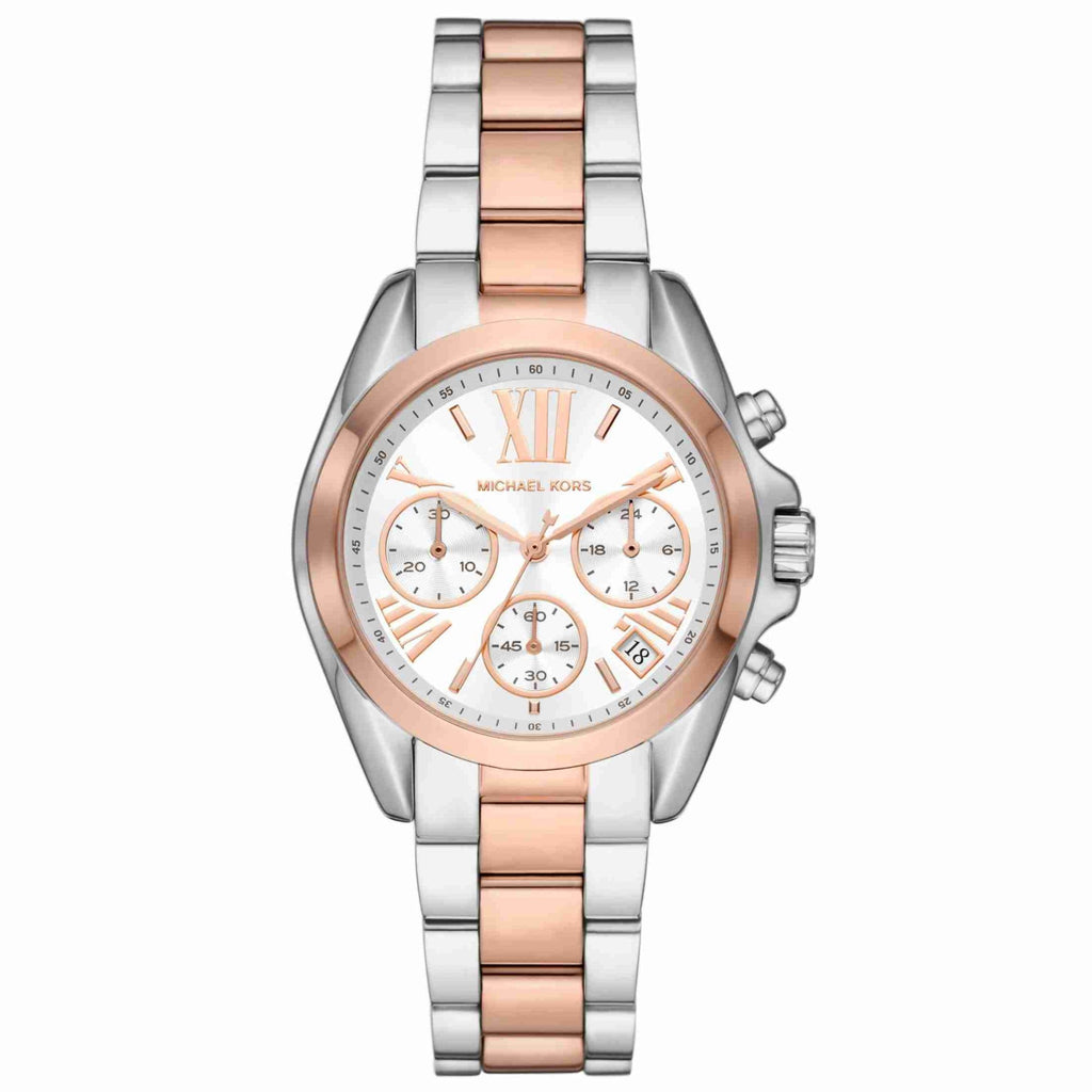 Michael Kors Bradshaw Chronograph White Dial Two Tone Steel Strap Watch For Women - MK7258 Buy Now By Michael Kors