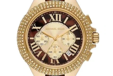 Michael Kors Camille Chronograph Brown Dial Two Tone Steel Strap Watch For Women - MK7269 Buy Now By Michael Kors