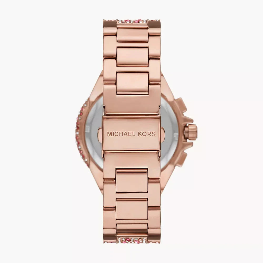 Michael Kors Camille Chronograph Mother of Pearl Dial Rose Gold Steel Strap Watch for Women - MK7272 Buy Now By Michael Kors