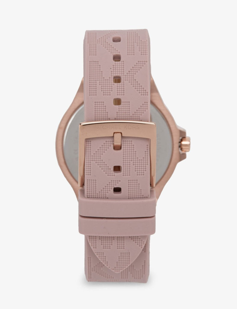 Michael Kors Mini Lennox Three-Hand Rose Gold Dial Pink Silicone Strap Watch For Women - MK7282 Buy Now By Michael Kors
