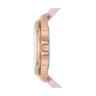Michael Kors Mini Lennox Three-Hand Rose Gold Dial Pink Silicone Strap Watch For Women - MK7282 Buy Now By Michael Kors