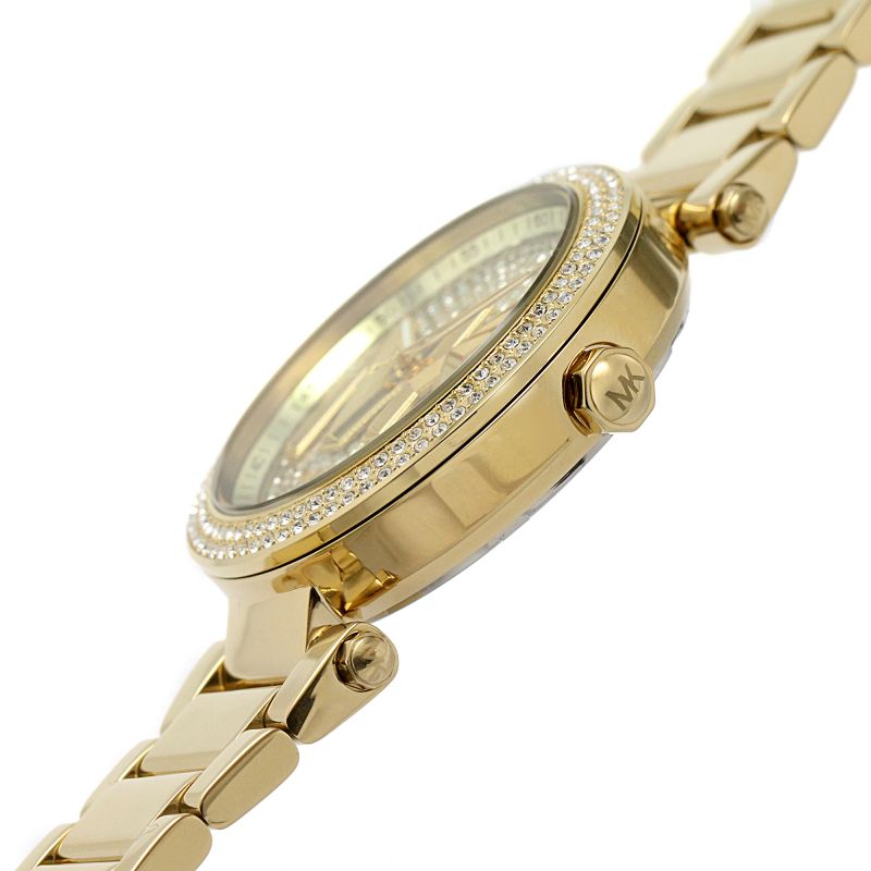 Michael Kors Parker Analog Crystals Gold Dial Gold Steel Strap Watch For Women - MK7283 Buy Now By Michael Kors