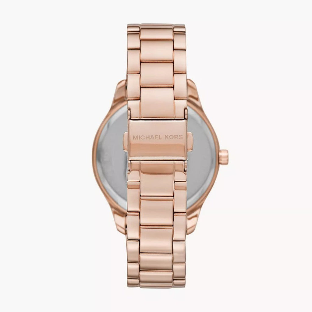 Michael Kors Abbey Three-Hand Analog Crystals Rose Gold Dial Rose Gold Steel Strap Watch for Women - MK4617 Buy Now By Michael Kors