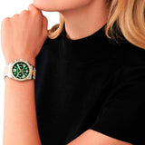 Michael Kors Lexington Chronograph Green Dial Two Tone Steel Strap Watch For Women - MK7303 Buy Now By Michael Kors