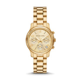 Michael Kors Runway Chronograph Gold Dial Gold Steel Strap Watch For Women - MK7326 Buy Now By Michael Kors