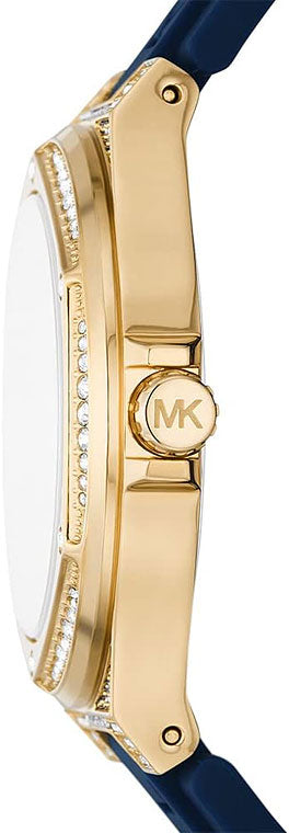 Michael Kors Lennox Three Hand White Dial Blue Silicone Strap Watch For Women - MK7333 Buy Now By Michael Kors