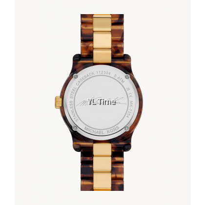 Michael Kors Runway Three-Hand Brown Dial Two Tone Steel Strap Watch for Women - MK7354 Buy Now By Michael Kors