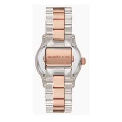 Michael Kors Runway Analog Crystals Rose Gold Dial Two Tone Steel Strap Watch for Women - MK7355 Buy Now By Michael Kors