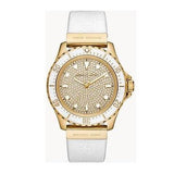 Michael Kors Everest Analog Gold Dial White Silicone Strap Watch For Women - MK7357 Buy Now By Michael Kors