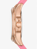 Michael Kors Mini Pilot Quartz Rose Gold Dial Pink Silicone Strap Watch For Women - MK7375 Buy Now By Michael Kors