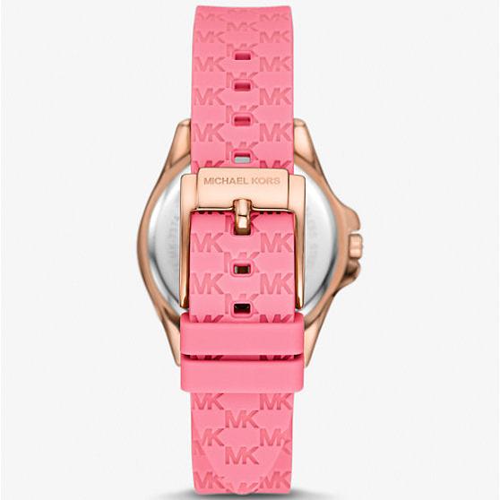Michael Kors Mini Pilot Quartz Rose Gold Dial Pink Silicone Strap Watch For Women - MK7375 Buy Now By Michael Kors