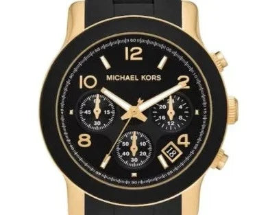 Michael Kors Runway Chronograph Black Dial Black Silicone Strap Watch For Women - MK7385 Buy Now By Michael Kors
