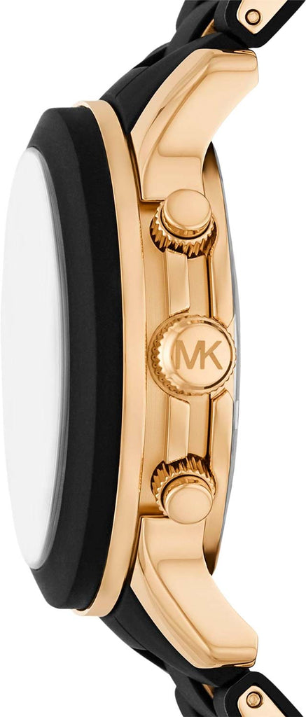 Michael Kors Runway Chronograph Black Dial Black Silicone Strap Watch For Women - MK7385 Buy Now By Michael Kors
